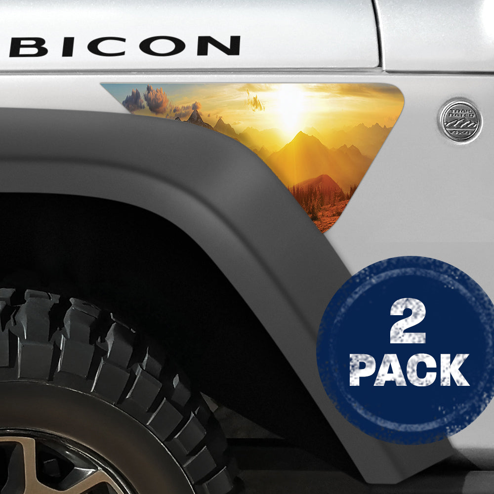 Adventure Awaits 2pc Vinyl Fender Decal