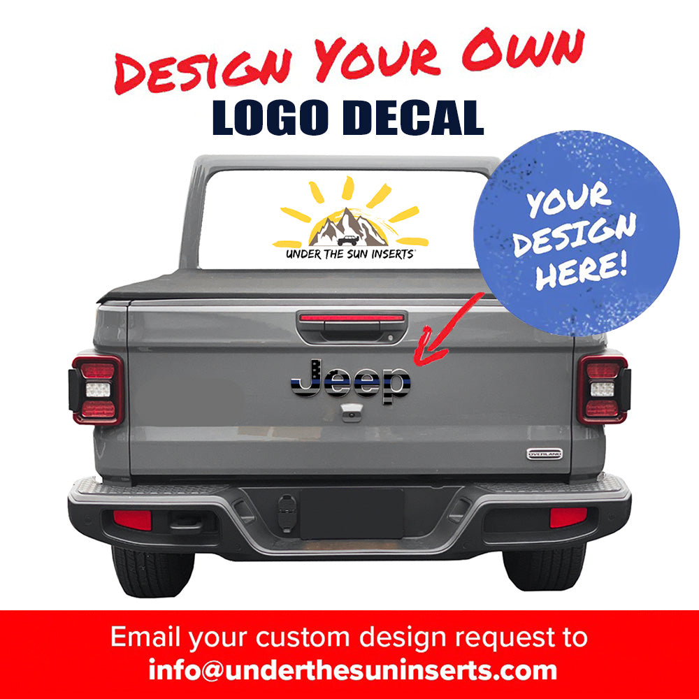 Custom Fender Emblem Overlay Vinyl Decals 2pk