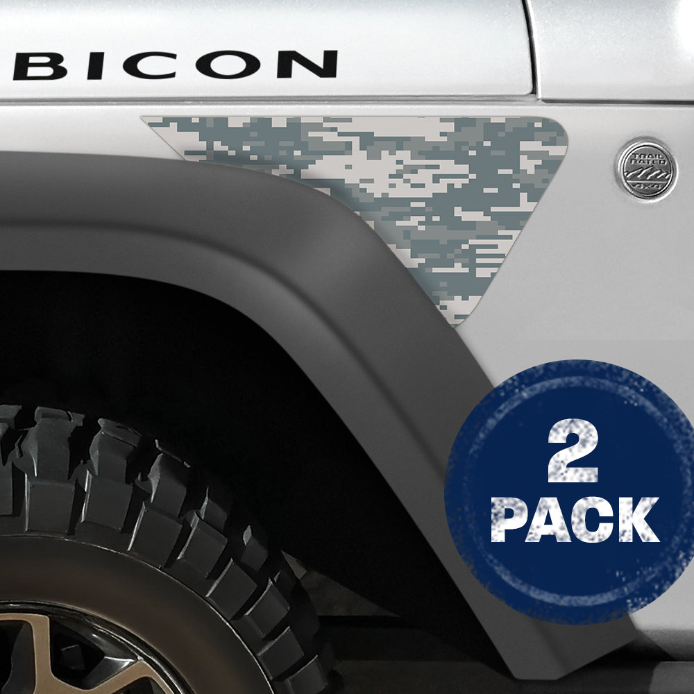 Digital Camo 2pc Vinyl Fender Decal
