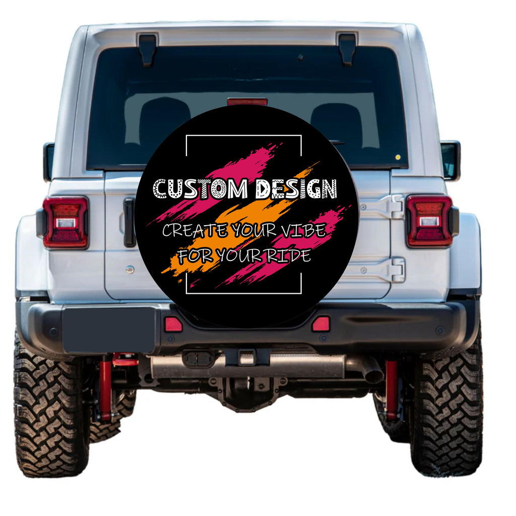 Custom Spare Tire Cover for Jeep, RV, Bronco Camper, Trailer, & More