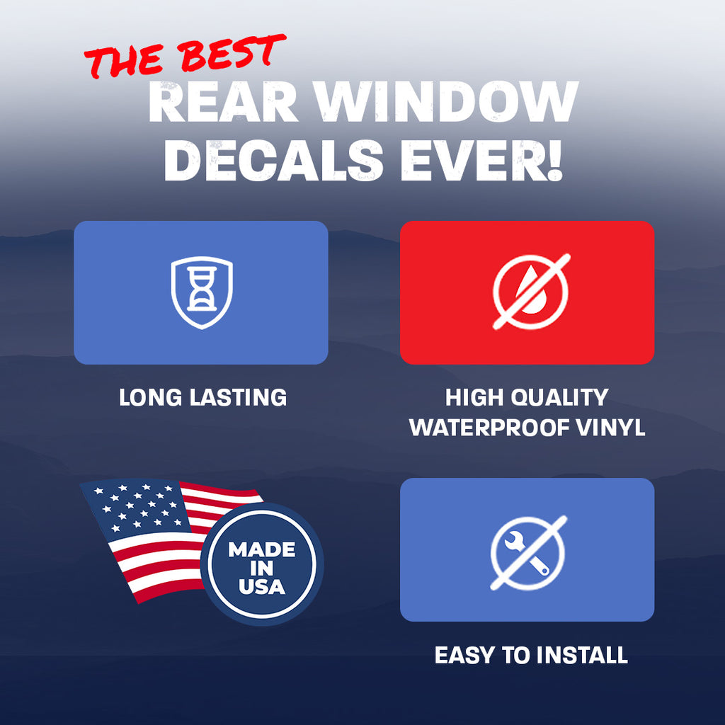 Old Glory Rear Window Decal