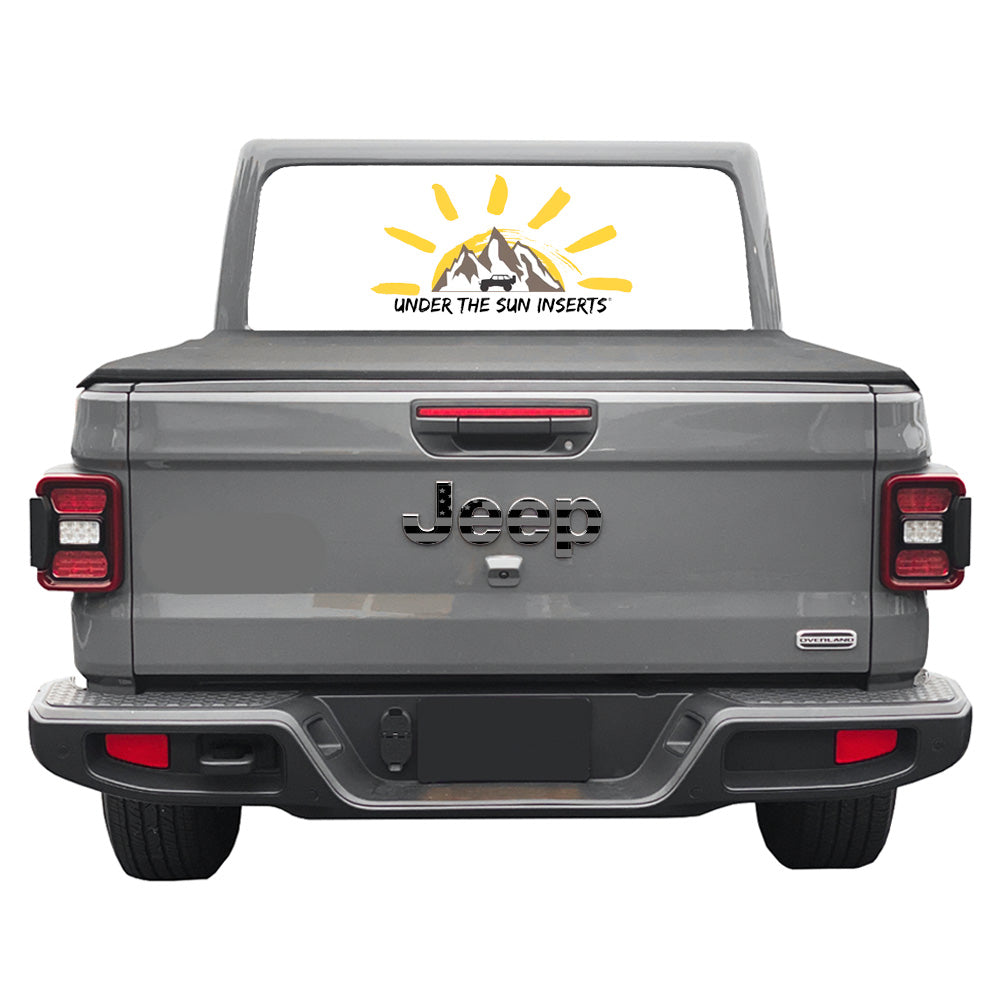 Blackout Jeep Fender Emblem Overlay Vinyl Decals 2pk