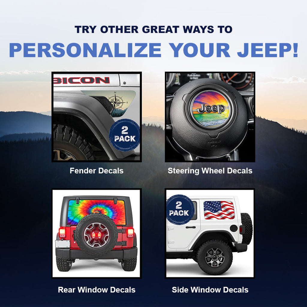 Yeti Trees Steering Wheel Decal