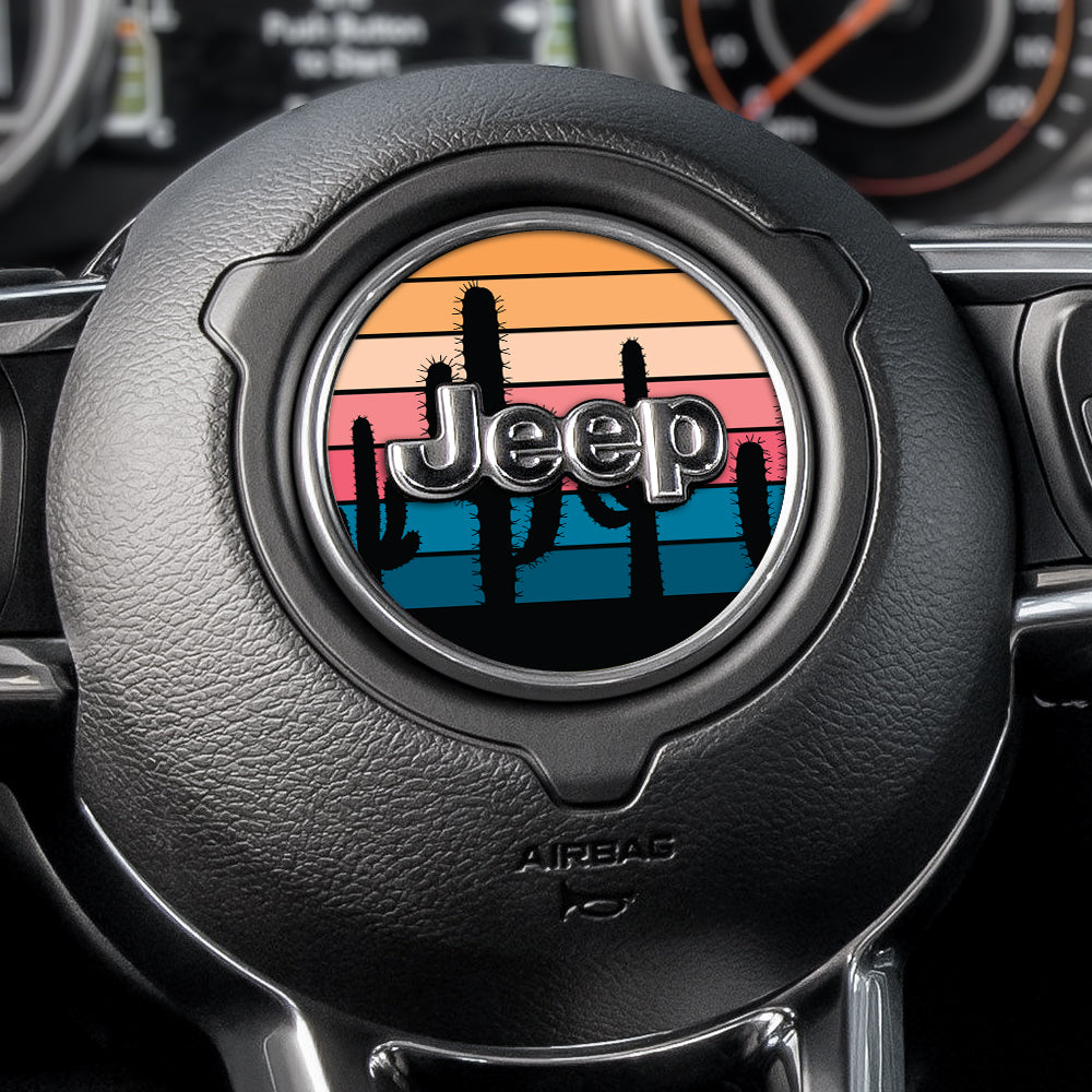 Cactus Trees Steering Wheel Decal