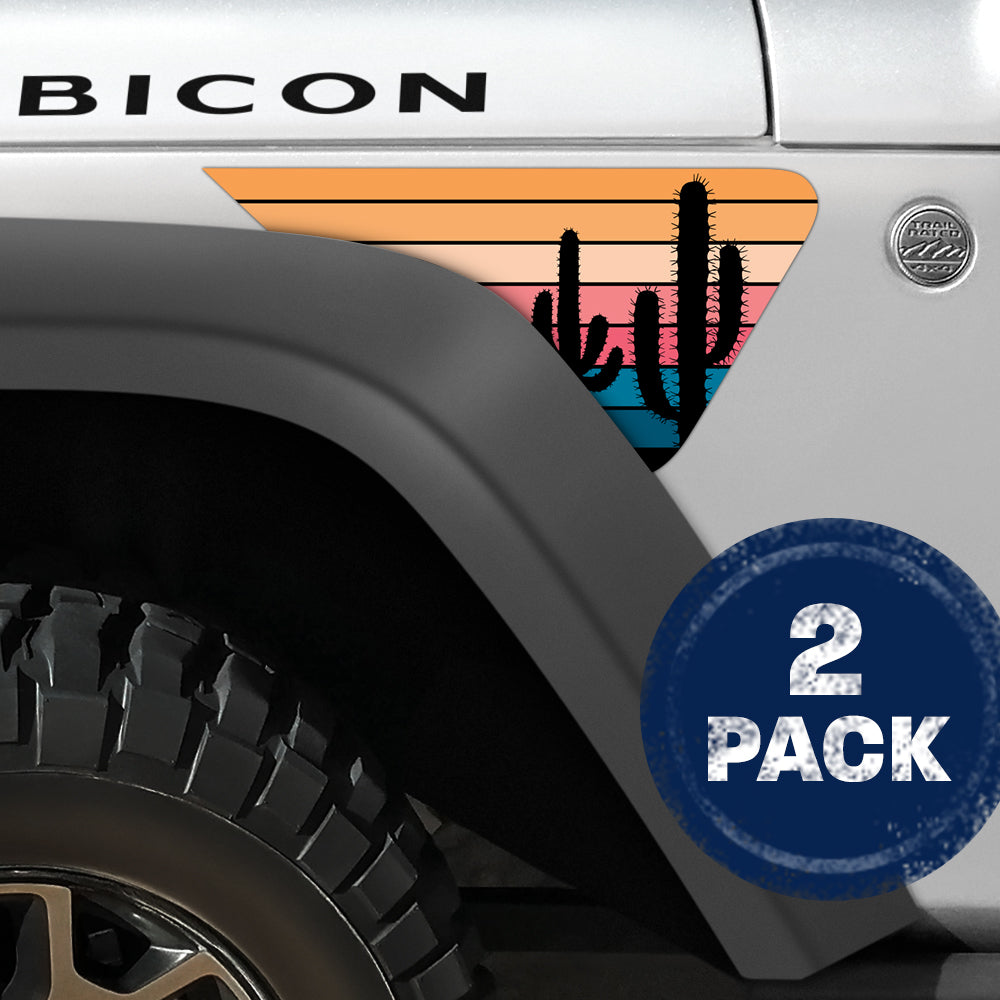 Cactus Trees 2pc Vinyl Fender Decal