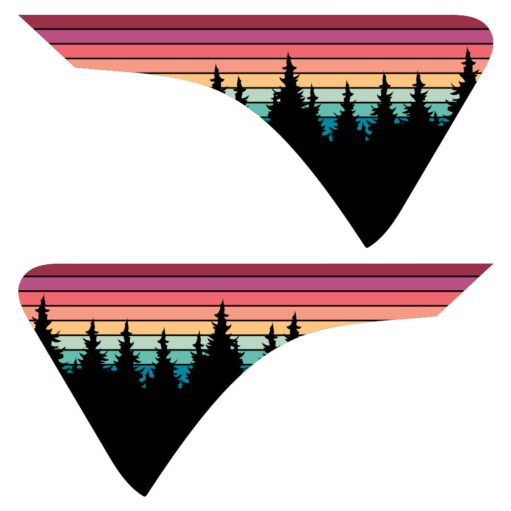 Night Trees 2pc Vinyl Fender Decal