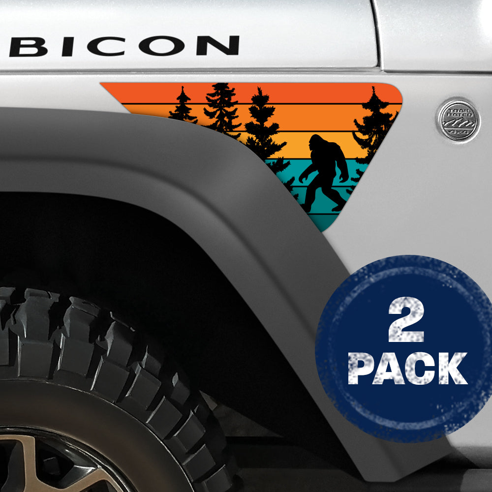 Yeti Trees 2pc Vinyl Fender Decal
