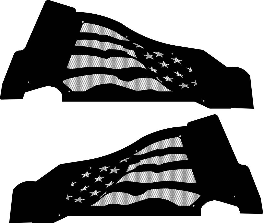 Waving Flag Rear Inner Fenders