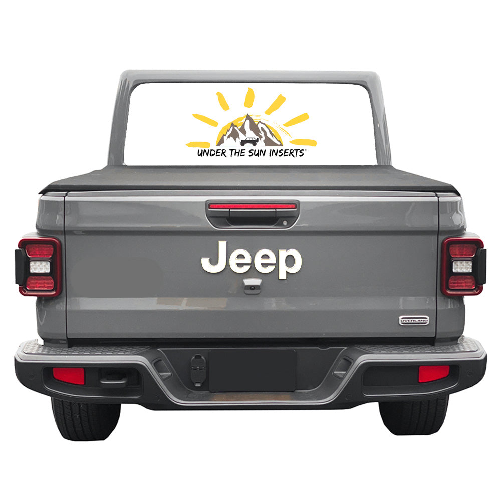 White Jeep Fender Emblem Overlay Vinyl Decals 2pk