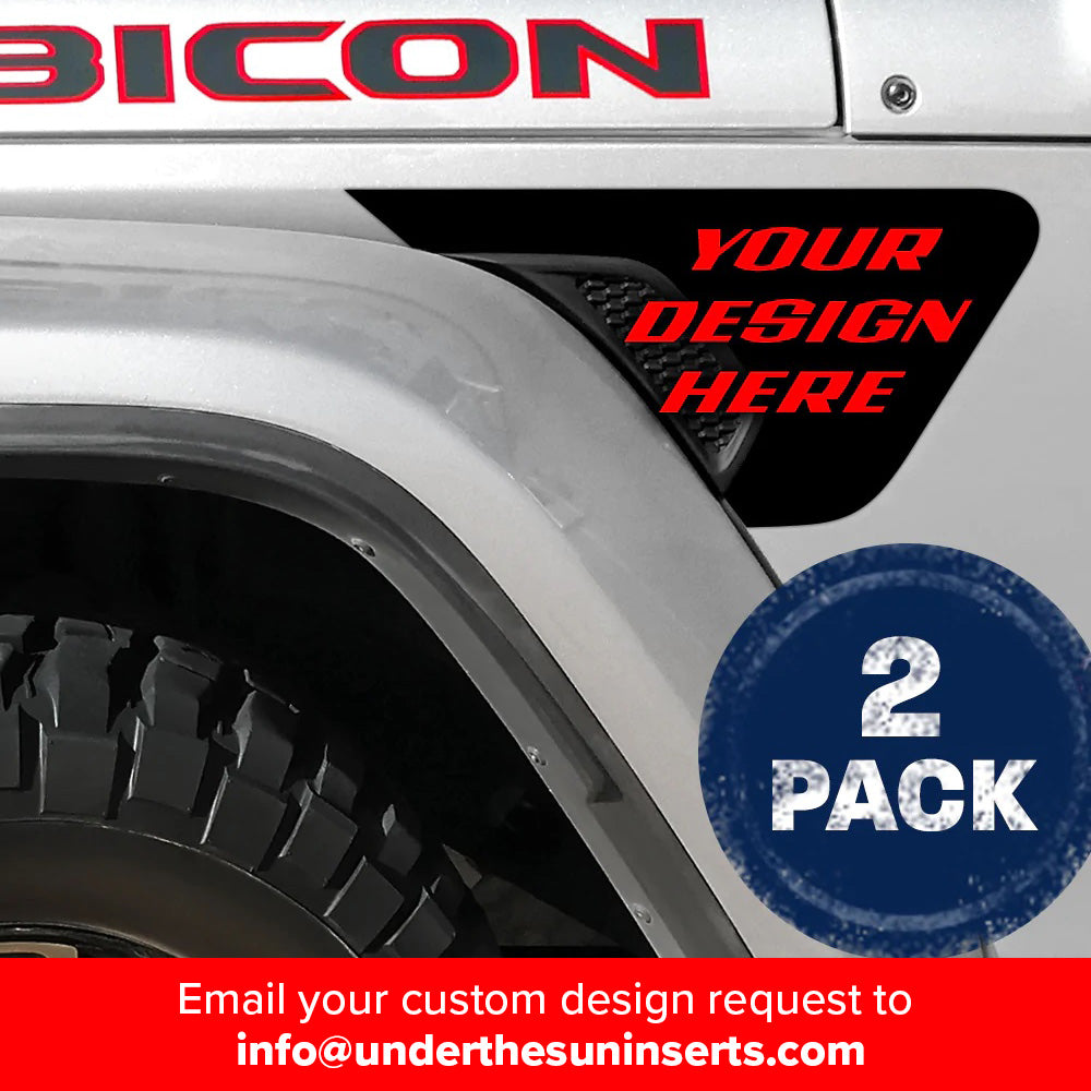 Custom Design 2pc Vinyl Fender Decal