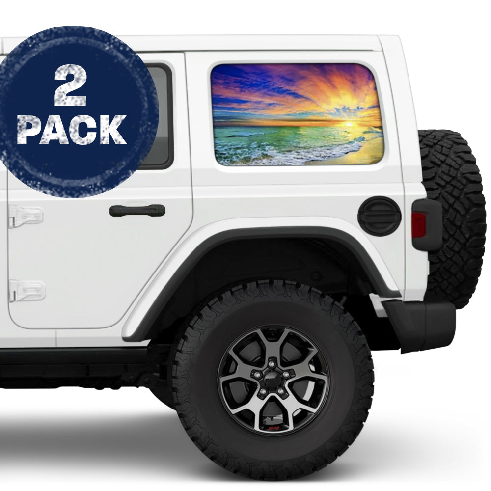 Sunset Side Windows Printed Vinyl Decal