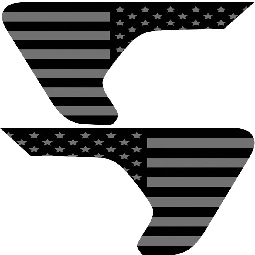 Blackout Flag 2pc Vinyl Fender Decal