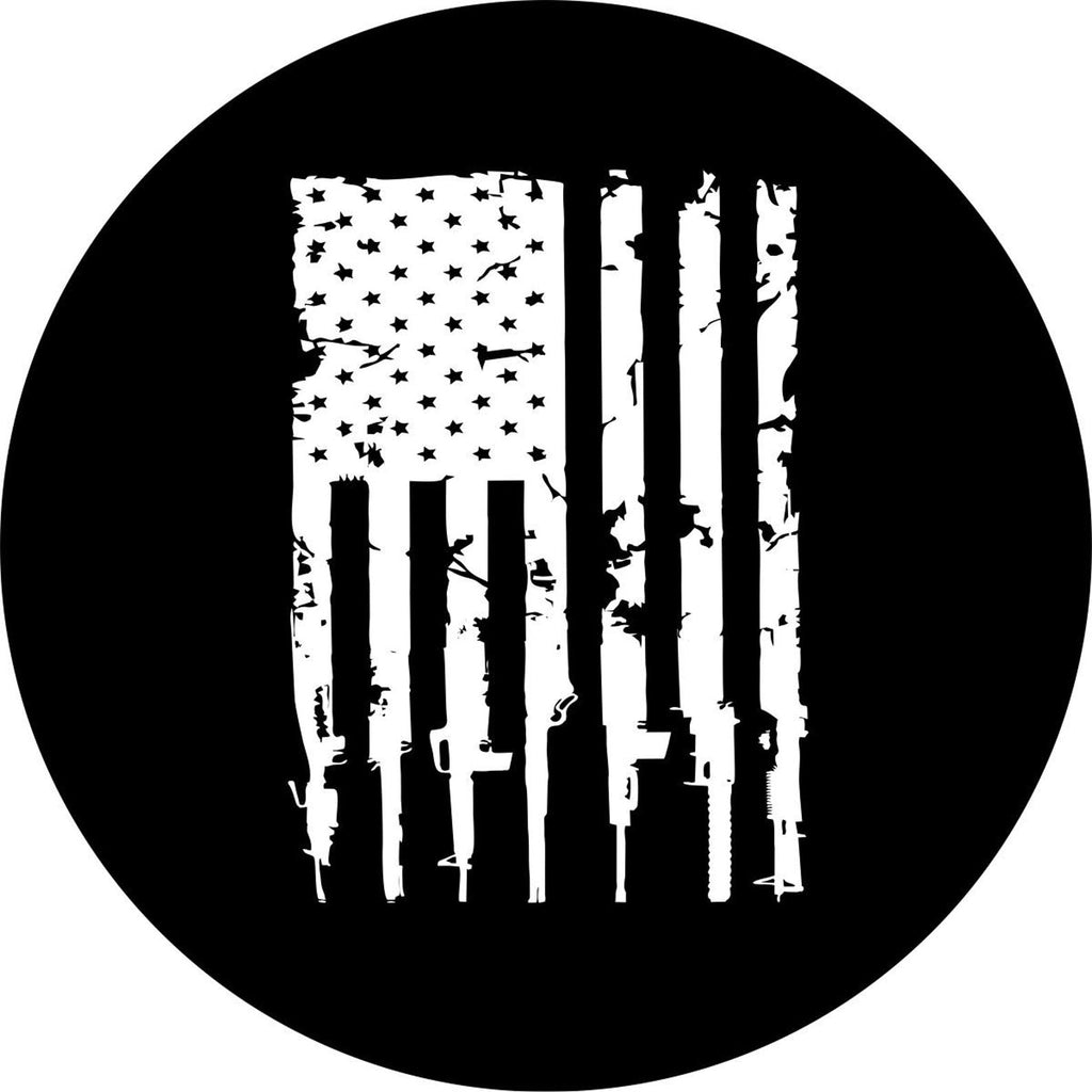 Distressed American Flag - Current Guns Design (ANY COLOR)
