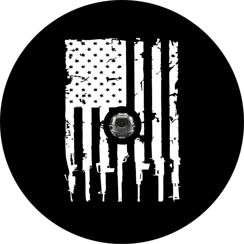 Distressed American Flag - Current Guns Design (ANY COLOR)