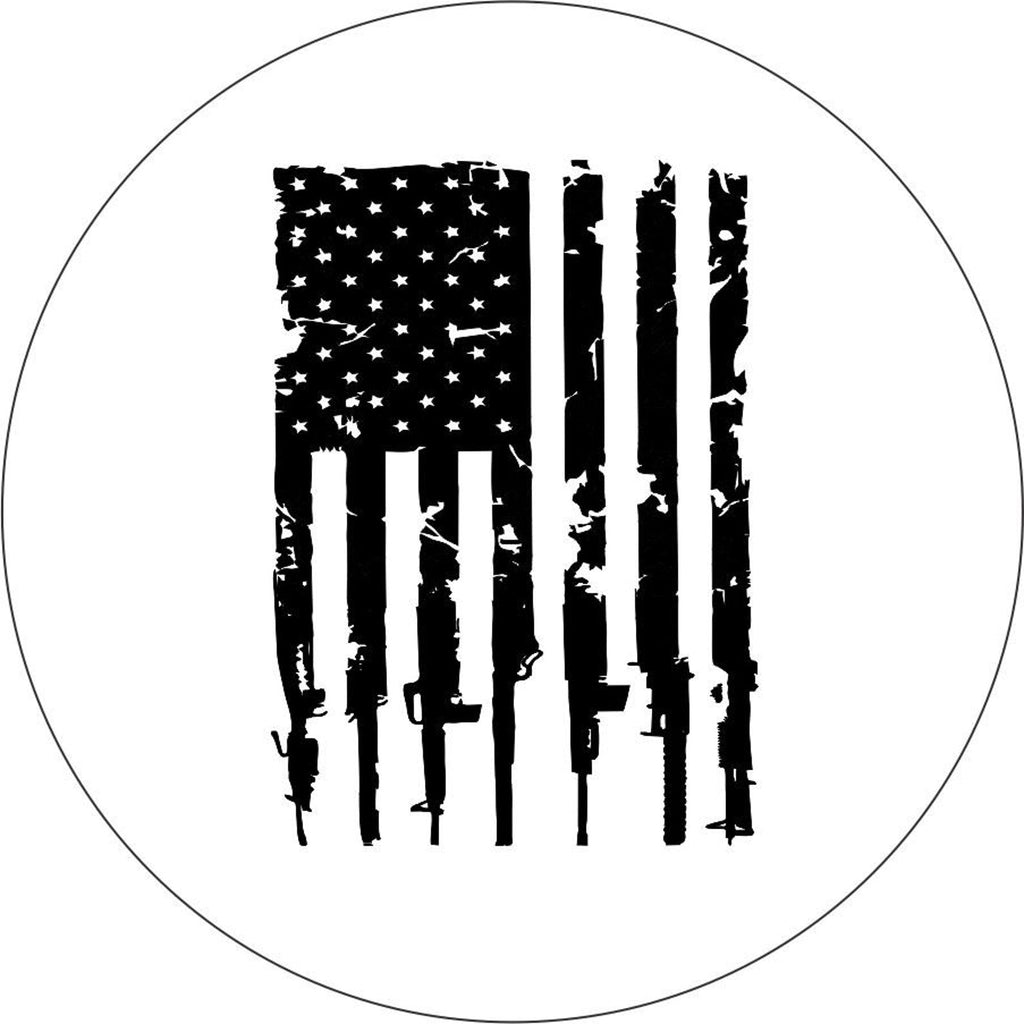 Distressed American Flag - Current Guns Design (ANY COLOR)