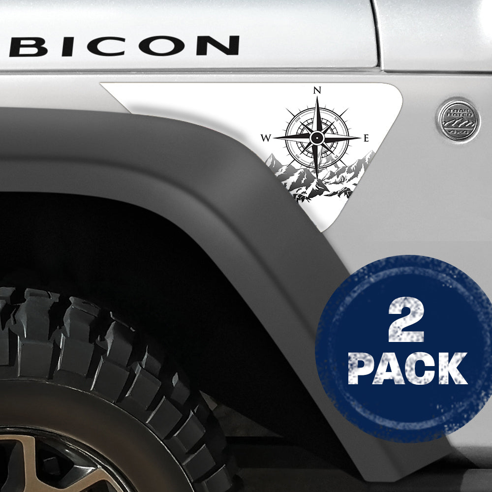 Head North 2pc Vinyl Fender Decal