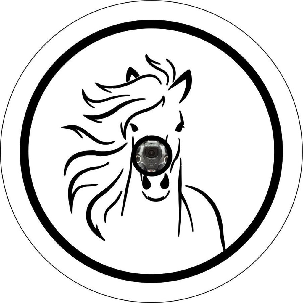 Horse Head with Flowing Mane Design
