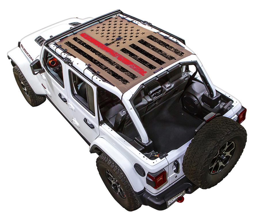 SPIDERWEB SHADE JL4D TACTICAL FLAG DISTRESSED THIN RED LINE