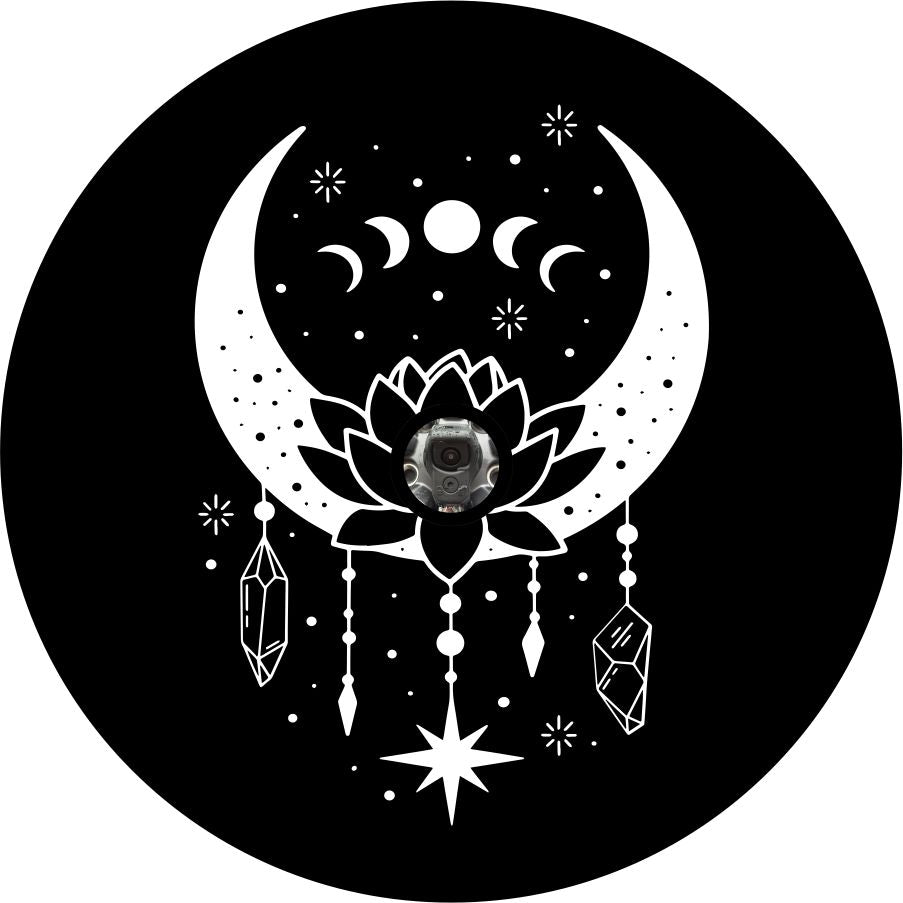 Mandala Moon with Lotus Flower - Current Crystals