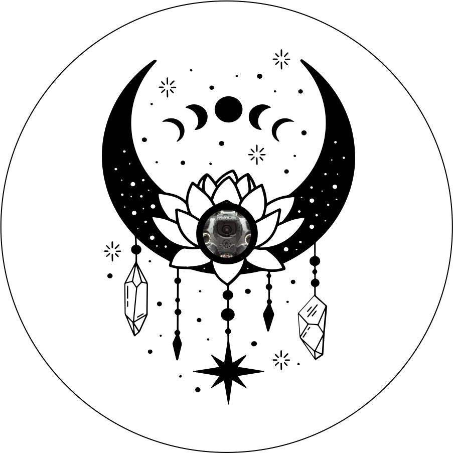 Mandala Moon with Lotus Flower - Current Crystals