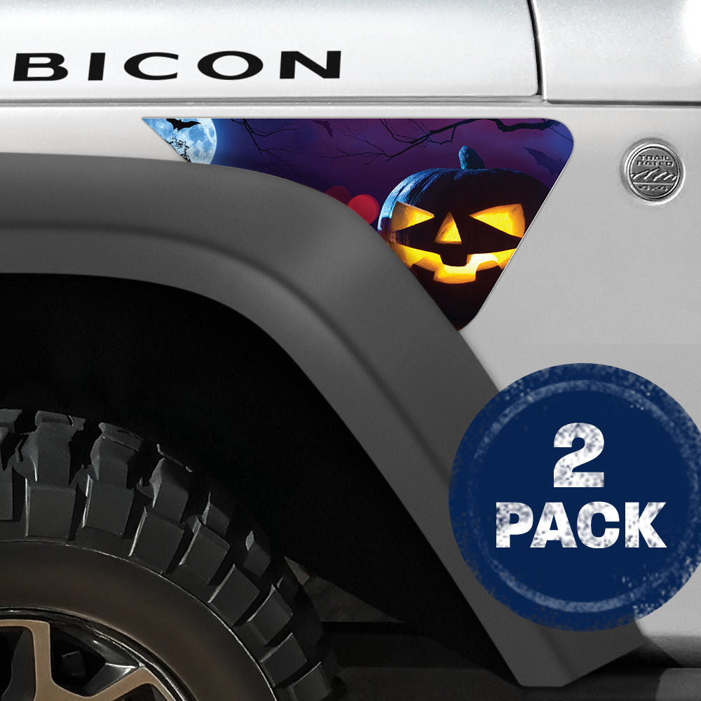 Jack-o-Lantern 2pc Vinyl Fender Decal