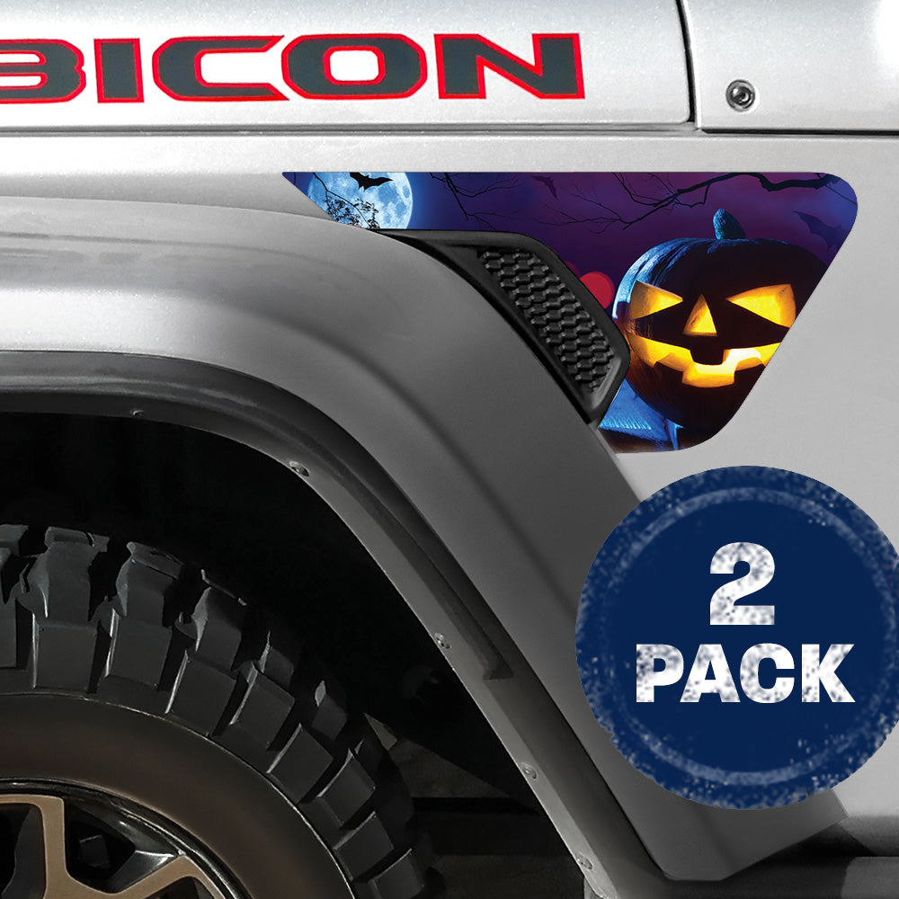 Jack-o-Lantern 2pc Vinyl Fender Decal