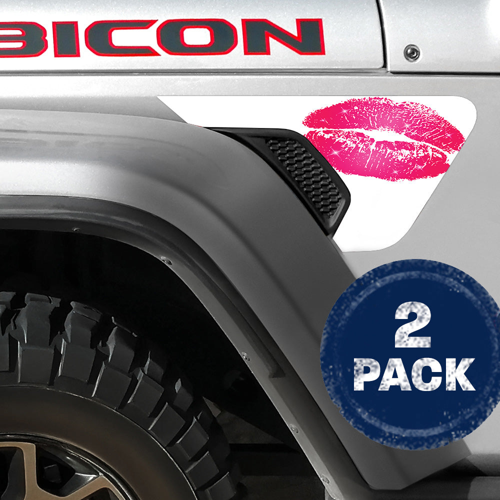 Lips 2pc Vinyl Fender Decal