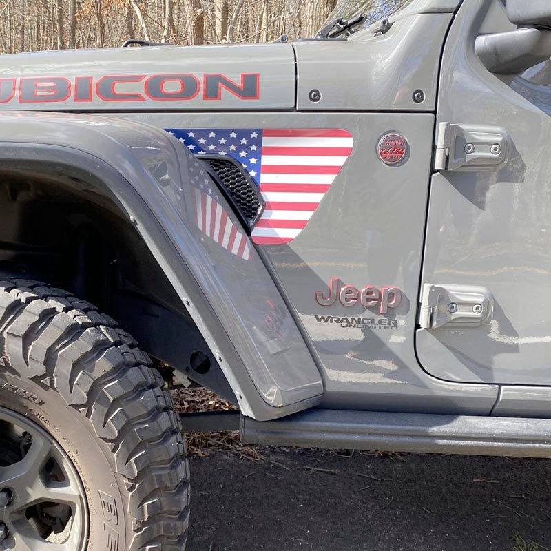 Old Glory 2pc Vinyl Fender Decal
