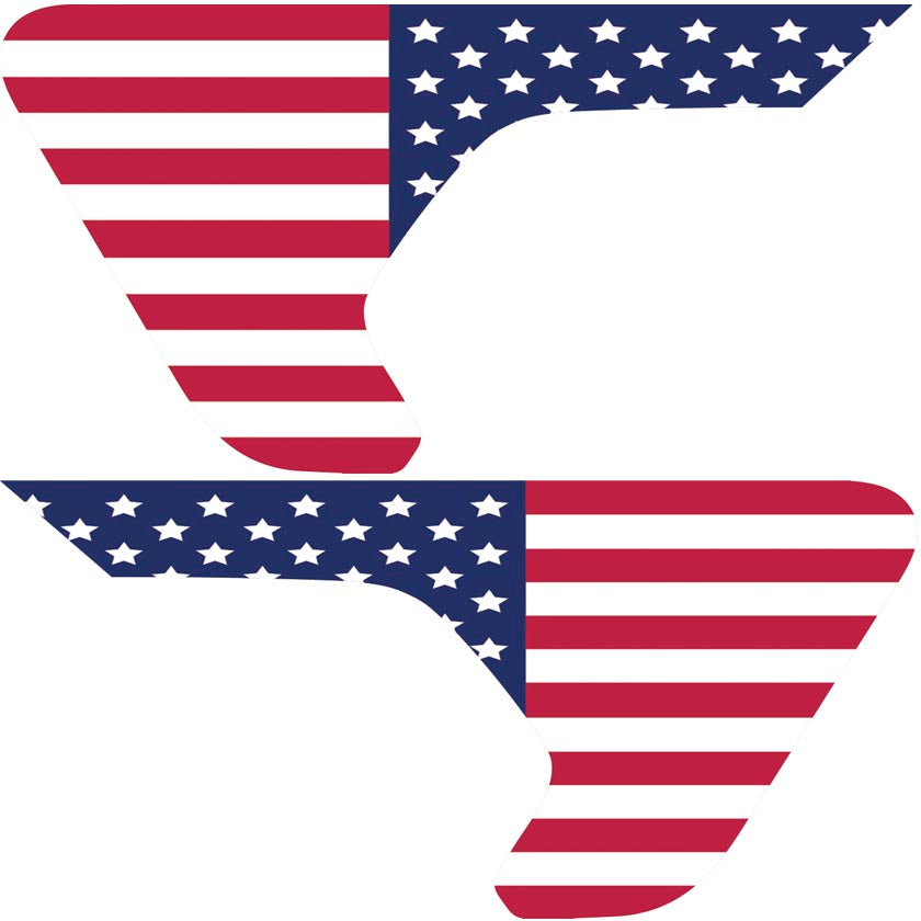 Old Glory 2pc Vinyl Fender Decal