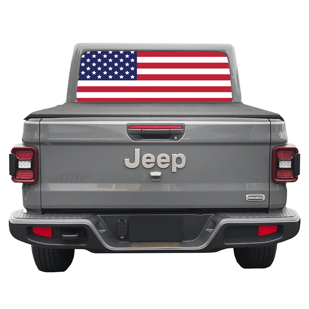 Old Glory Rear Window Decal