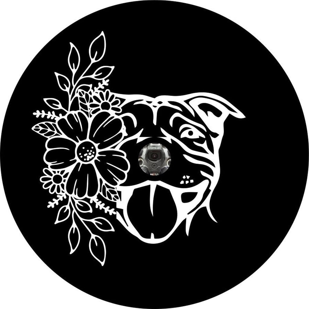 Pit Bull Flower/Floral Spare Tire Cover
