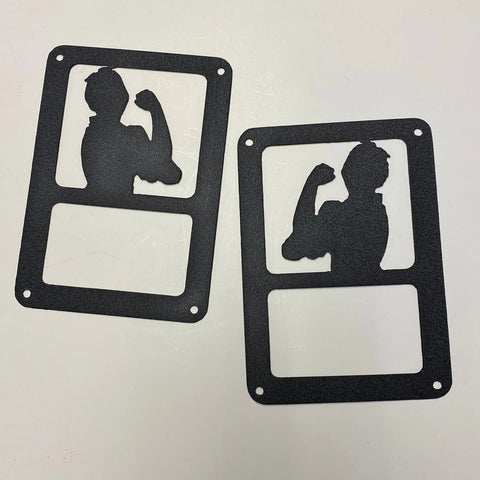 Rosie Riveter Tail Light Covers