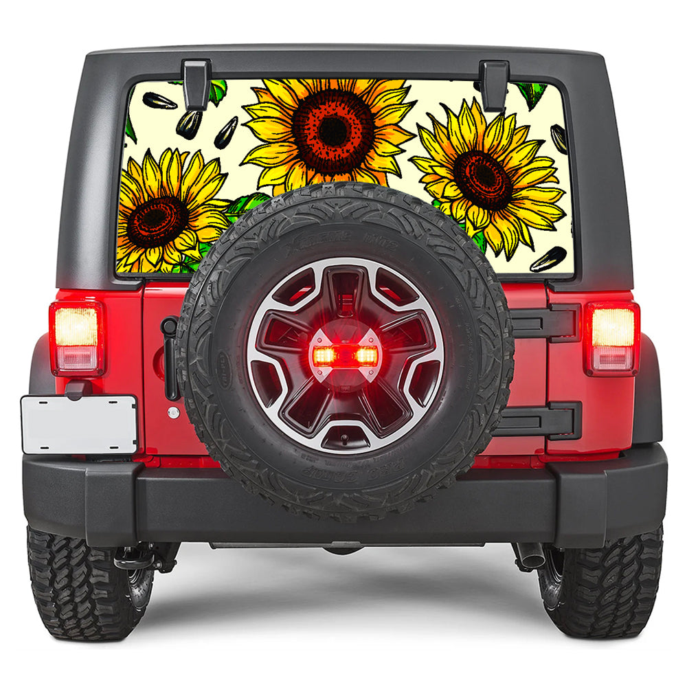 Sunflowers Rear Window Decal