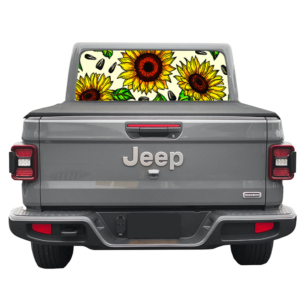 Sunflowers Rear Window Decal