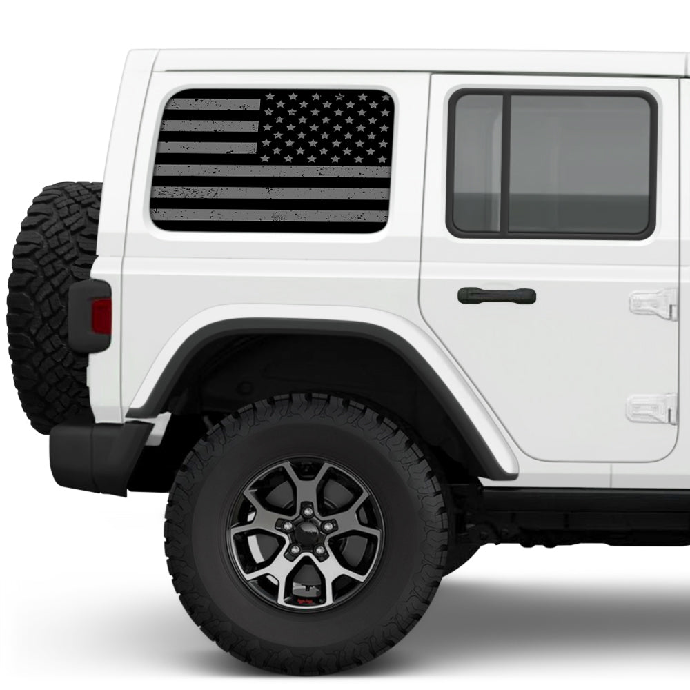 Distressed Blackout Side Windows Printed Vinyl Decal