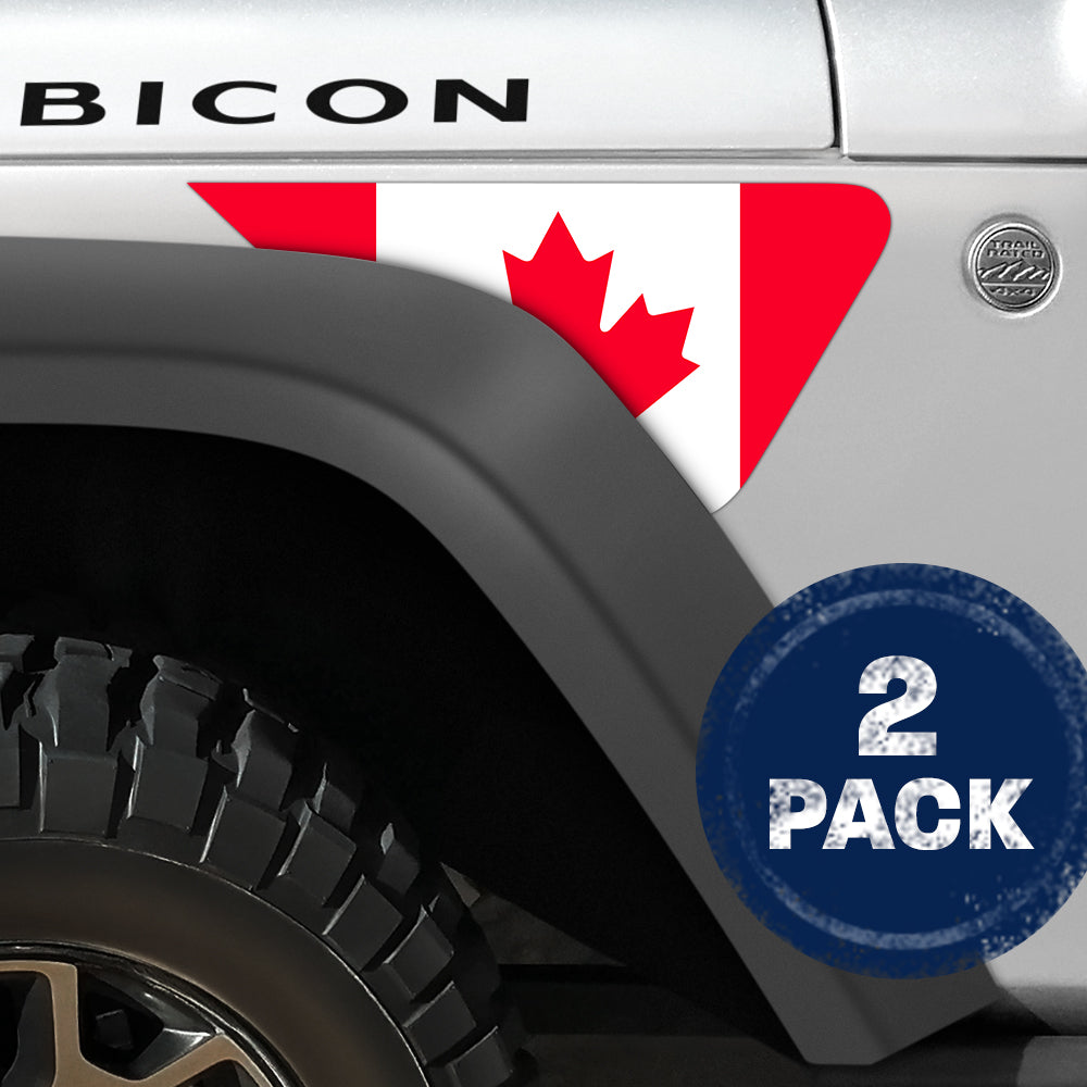 Canadian Flag 2pc Vinyl Fender Decal