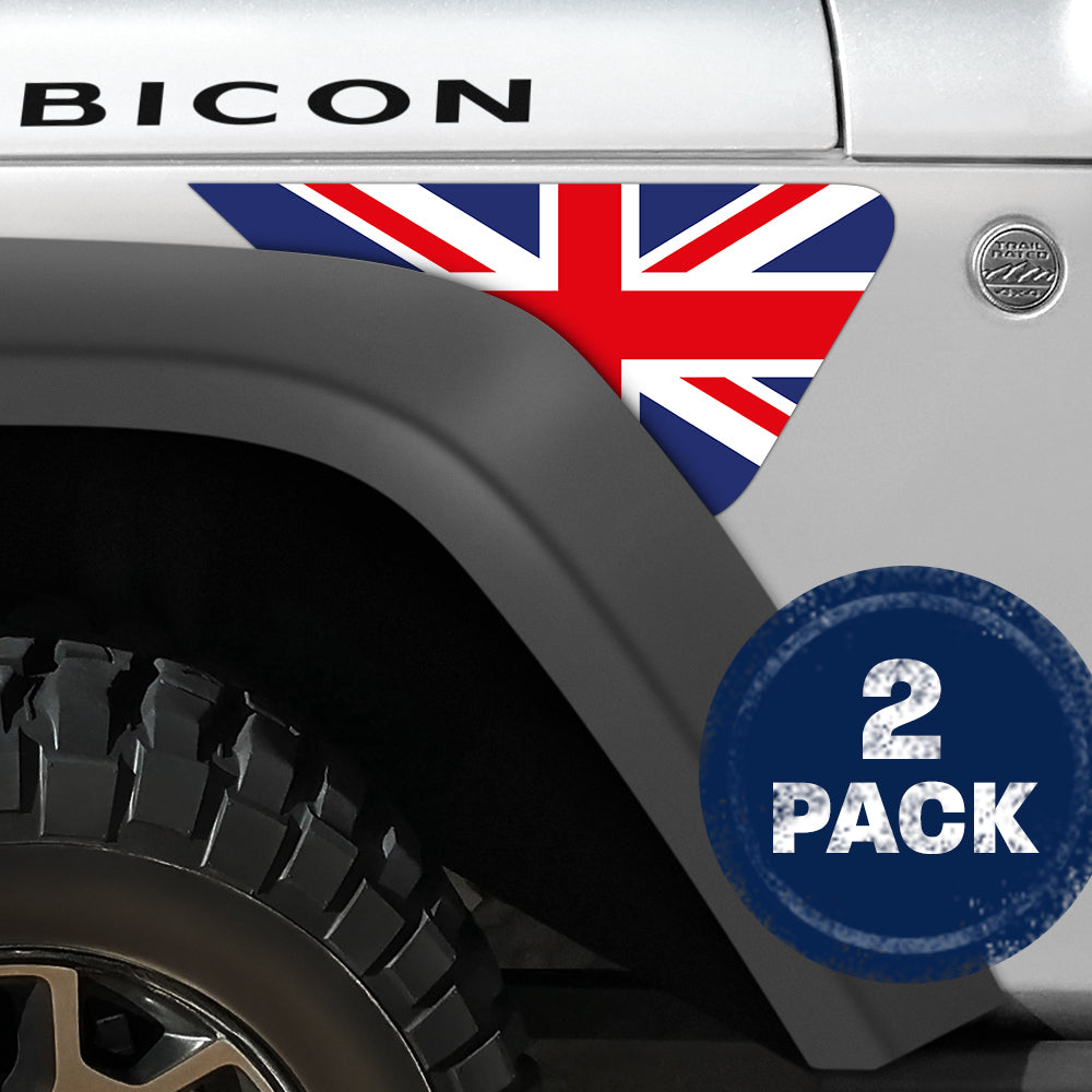 Union Jack State Flag - United Kingdom 2pc Vinyl Fender Decal