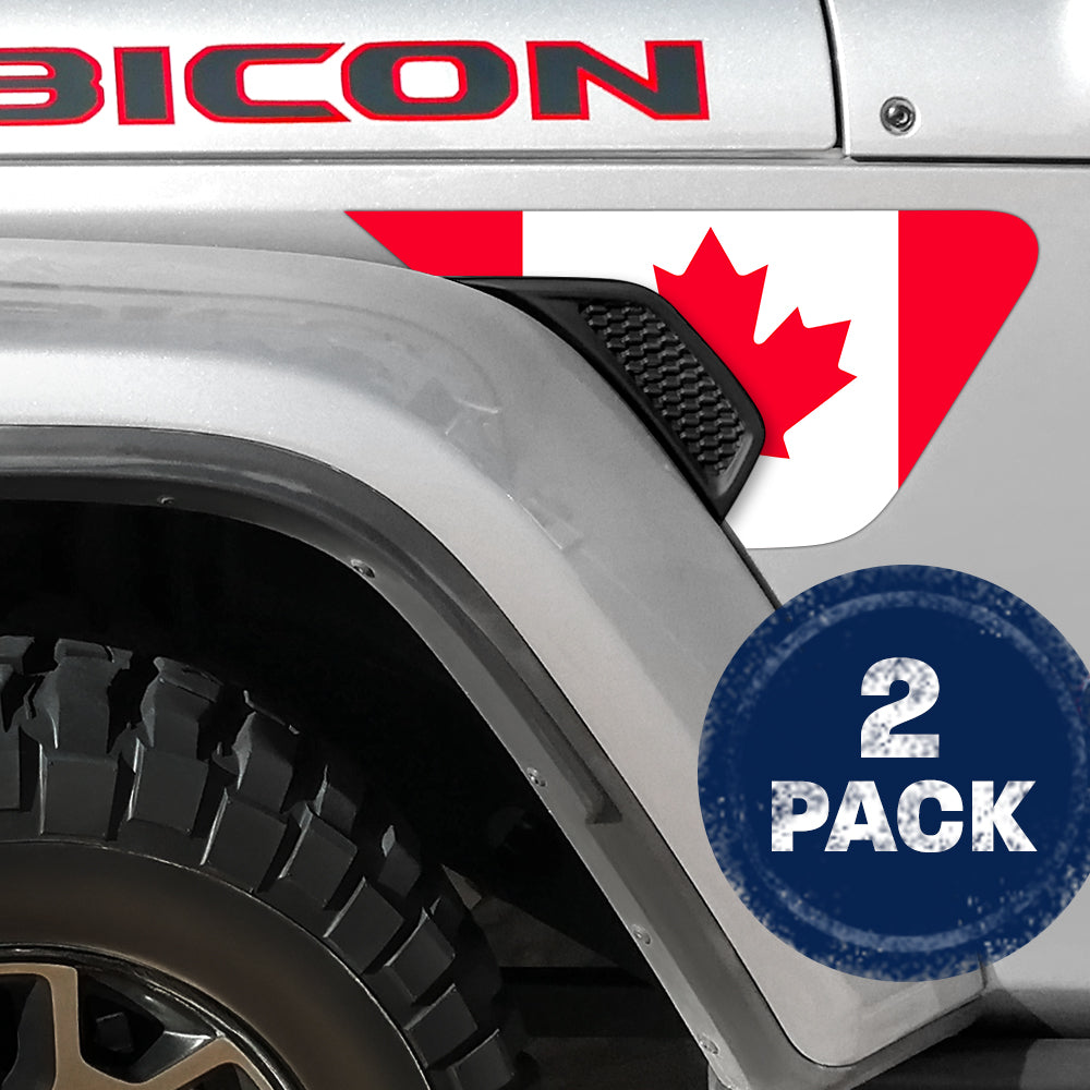 Canadian Flag 2pc Vinyl Fender Decal