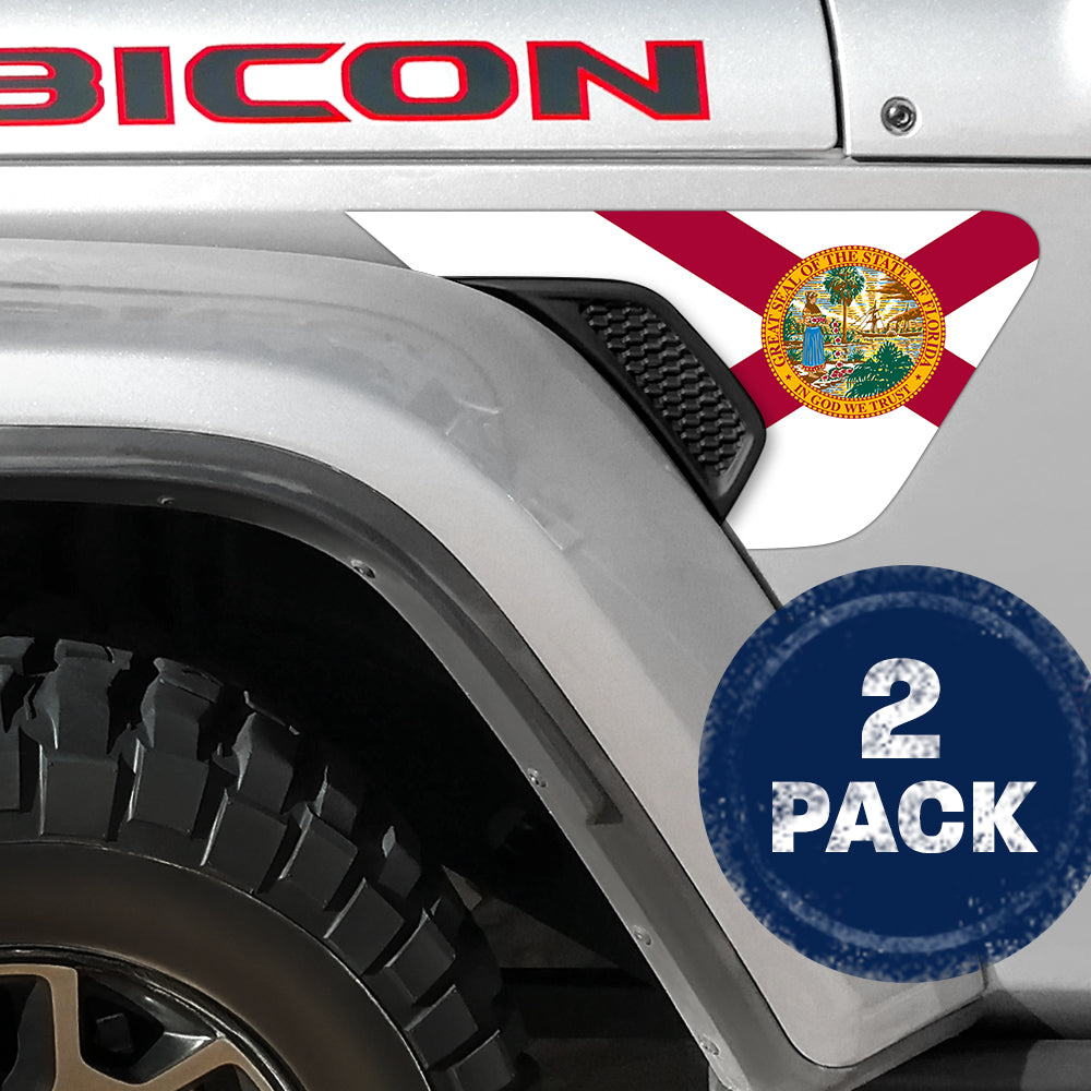 Florida State Flag 2pc Vinyl Fender Decal