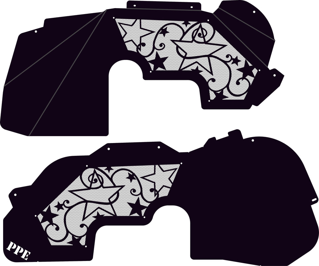 Swirls and Stars Front Inner Fenders PPE Offroad