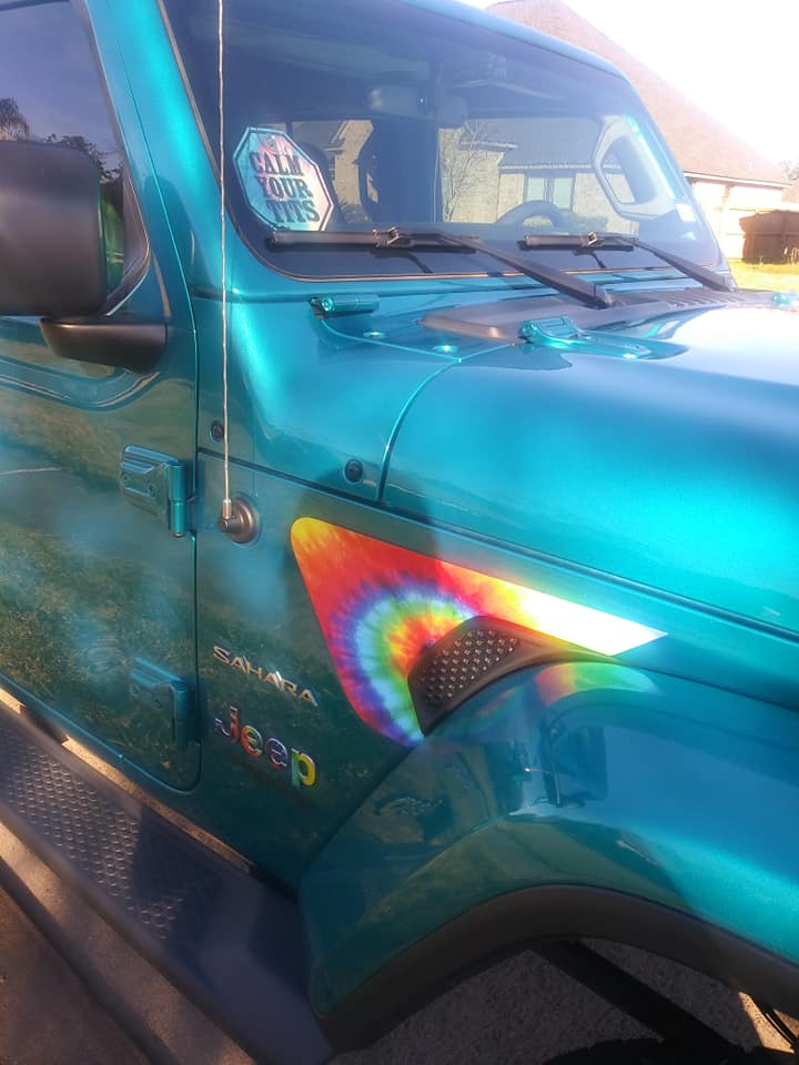 Tie Dye 2pc Vinyl Fender Decal