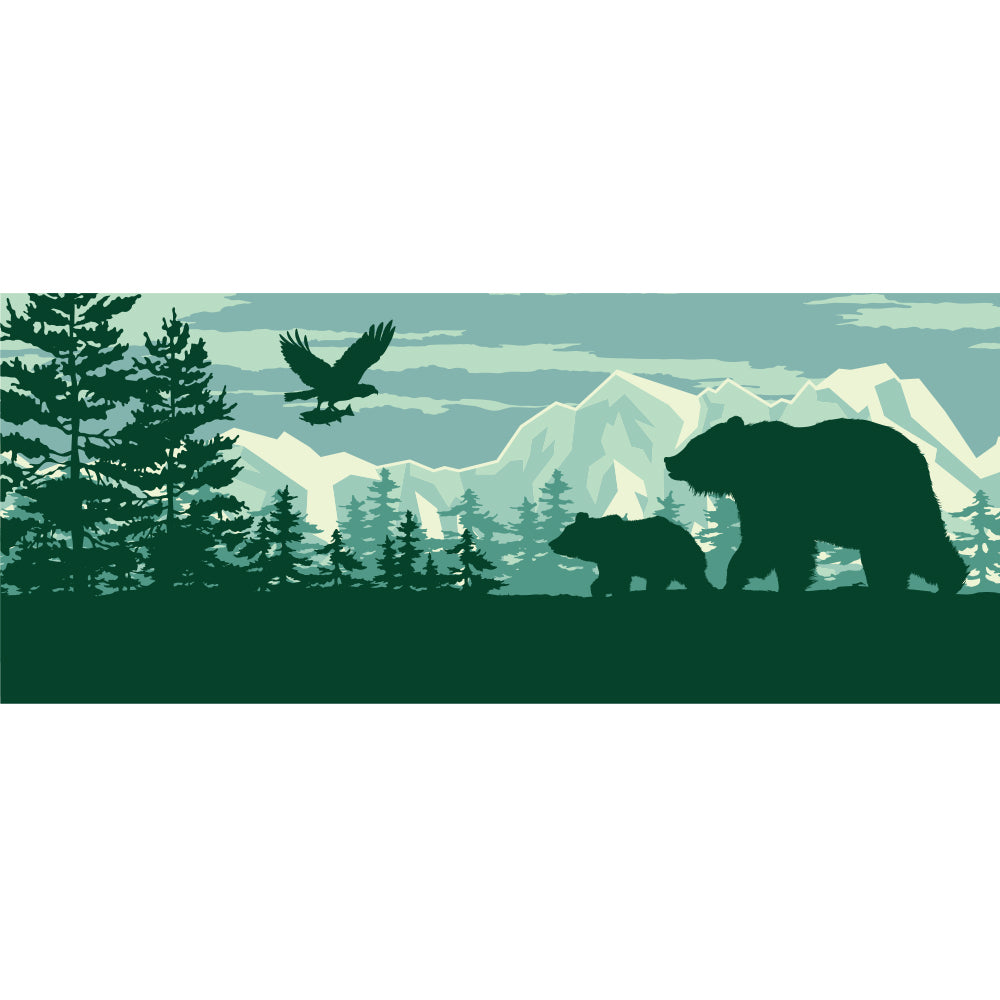 Bear Forest Rear Window Decal