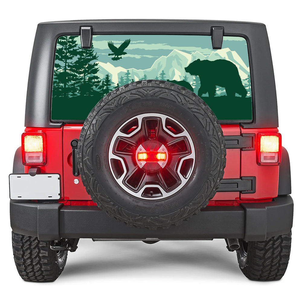 Bear Forest Rear Window Decal