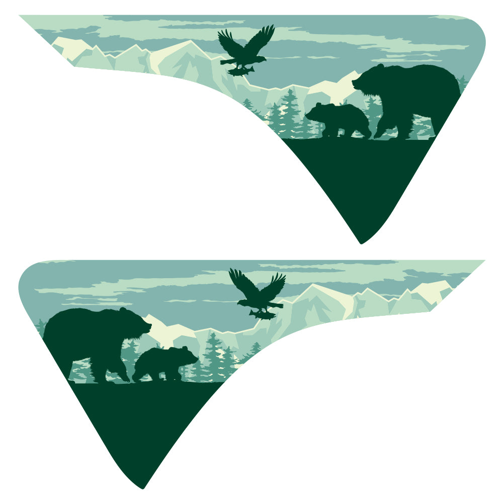 Bear Forest 2pc Vinyl Fender Decal