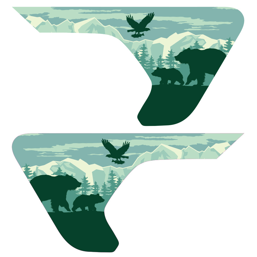 Bear Forest 2pc Vinyl Fender Decal
