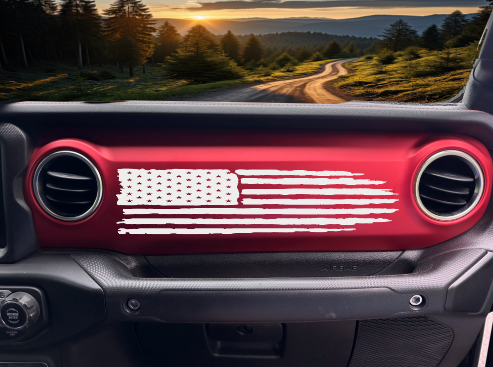 American Flag Dashboard Decal