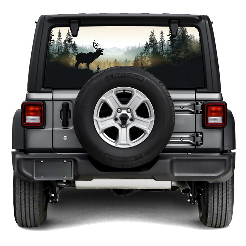 Deer Forest Rear Window Decal