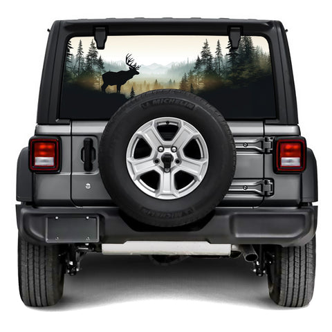 Deer Forest Rear Window Decal