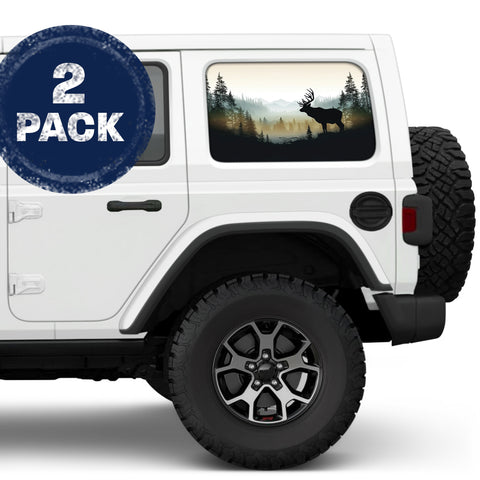 Deer Forest Side Windows Printed Vinyl Decal