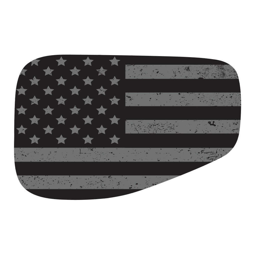 Blackout Distressed Flag Gas Cap Decal for JT or Gladiator